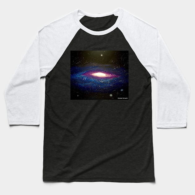 Galaxy Baseball T-Shirt by Rororocker